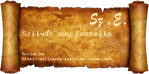 Szilvássy Esztella névjegykártya